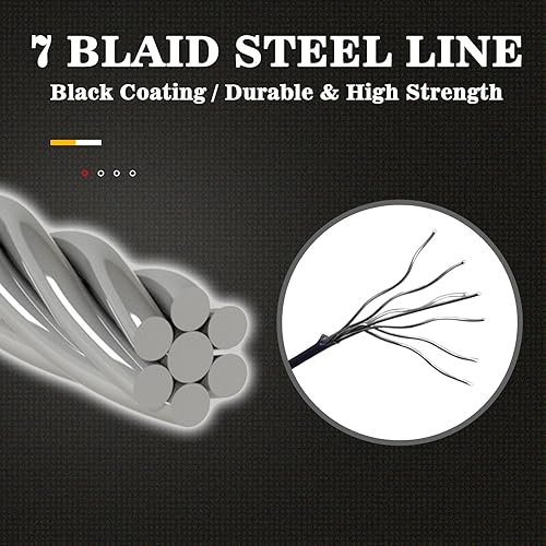 Terminale Filo da Pesca Leaders Girevoli Lenze in Acciaio Inox con Girella Leader Filo Rig Connettore a Scatto 20pcs 20inch 120lbs - Ysert