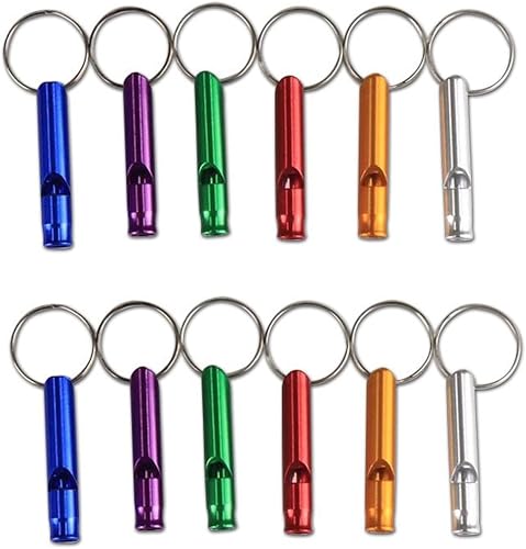 Fischietto in Alluminio - 14 pcs Arbitro Fischietto con Portachiavi, Metallo Fischio di Cane, Fischietti Calcio per Scuola Eventi Sportivi Bagnino Addestramento di Emergenza - Ysert