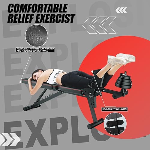 Panca Palestra Pieghevole Panca Romana, 440 libbre di capacità, PU Antiscivolo e Rullo per Gambe 3D per Palestra Completa del Corpo, Addominali, Allenamento Completo del Corpo in Palestra - Ysert