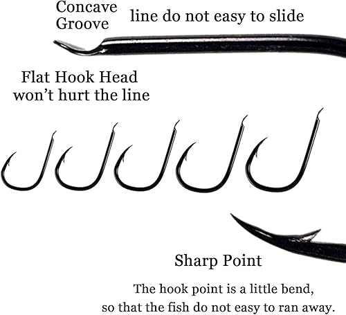 QualyQualy 500 Pezzi Ami da Pesca in Acciaio al Carbonio con Scatola di Plastica - Ysert