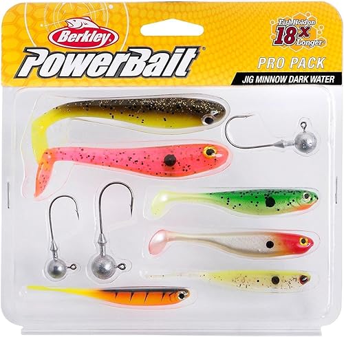 Berkley Pro Pack Jig Minnow Dark Water, Kit, Colori Misti - Ysert
