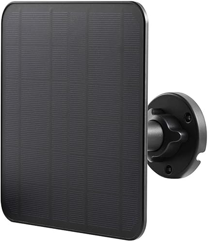 Pannello solare ad anello per campanelli, pannello solare da 5 W per telecamera di sicurezza, pannello solare per fotocamera con batteria ricaricabile esterna, supporto di sicurezza - Ysert