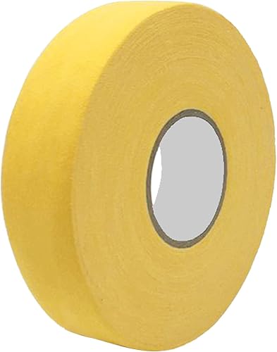 Rotolo di nastro per bastone da hockey, nastro adesivo antiscivolo per hockey su ghiaccio, autoadesivo, resistente all'usura, impermeabile, giallo - Ysert