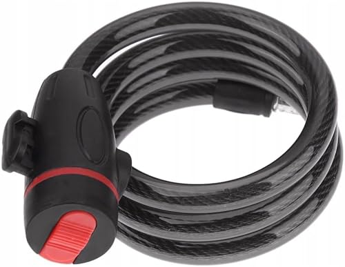 Lucchetto per bicicletta con serratura di sicurezza | Lucchetto antifurto con cavo 10 mm di spessore, cavo di sicurezza per bicicletta, moto, monopattino | acciaio con protezione in silicone (XL - 120 - Ysert