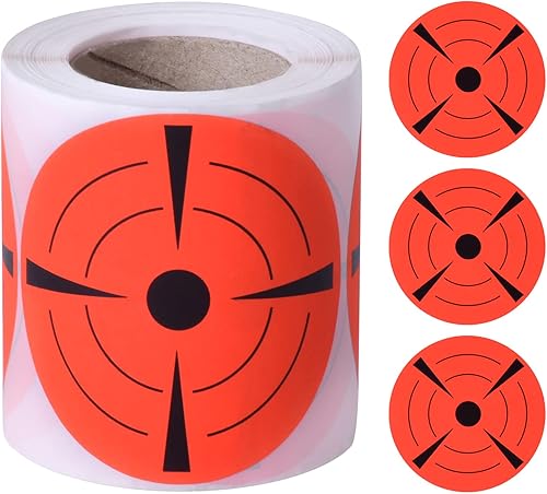 200 Pezzi 3 Pollici Bersagli di Tiro Reattivi Bersaglio Autoadesivo Target Pasters Adesivi per Bersagli Rotonda Rotolo di Bersaglio Bersagli Reattivi per Addestramento al Tiro (Rosso) - Ysert