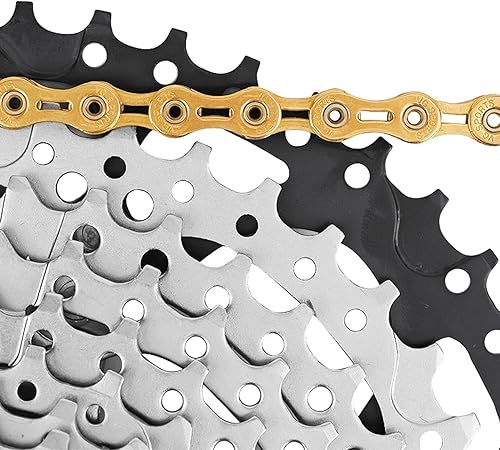 Catena per Bici, Catena a 10 velocità in Acciaio al Carbonio Ad Alta Resistenza 116 Maglie Parti di Ricambio per Mountain Bike - Ysert