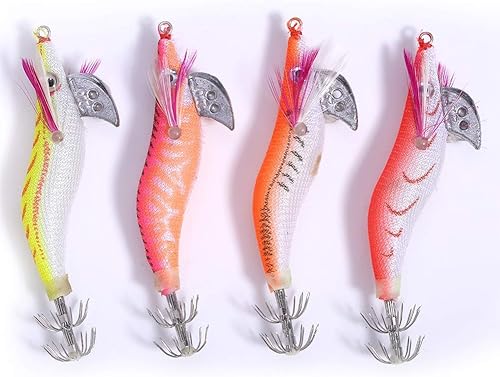 Calamari Esche da Pesca Gamberetti Esche, Jigging Esche Pesca Gamberetti, Gamberetti Esche Seppie per Polpo per Calamari - Ysert