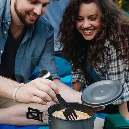 4 Pezzi Posate Campeggio/5 in 1 Sporks Multifunzionale/Adatto per Campeggio, Viaggi, Attività All'Aperto - Ysert