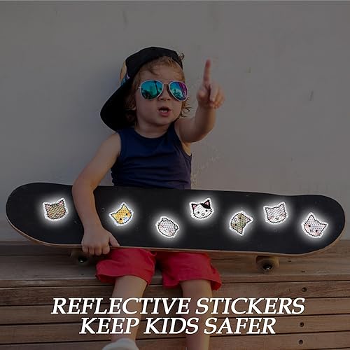 20 Pezzi Adesivi Riflettenti ad Alta visibilità Adesivi Adesivi di Avvertimento Riflettente Adesivo Impermeabile Sicurezza Casco Adesivi riflettore per Bici Riflettente Decalcomanie Ciclismo e Caschi - Ysert