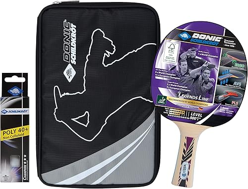 Schildkröt Set Premium da Ping Pong Legends 800, 1 Racchetta, 3 Palline 3-Stelle ITTF, Bouna Custodia per Racchetta, Set Completo di Alta Qualità, 788488 - Ysert