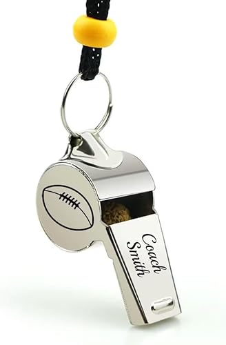 Fischietto for Allenatori in Acciaio Inossidabile Personalizzato, Fischietto Sportivo Personalizzato, Fischietto con Testo Personalizzato, Regali for Arbitri - Ysert