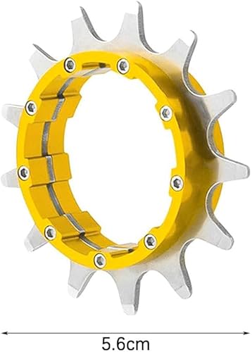 Kit di conversione Bici a velocità Singola Cassetta per Bici a velocità Singola 12T e distanziali Extra per Una Facile conversione al Cambio a velocità Singola - Ysert