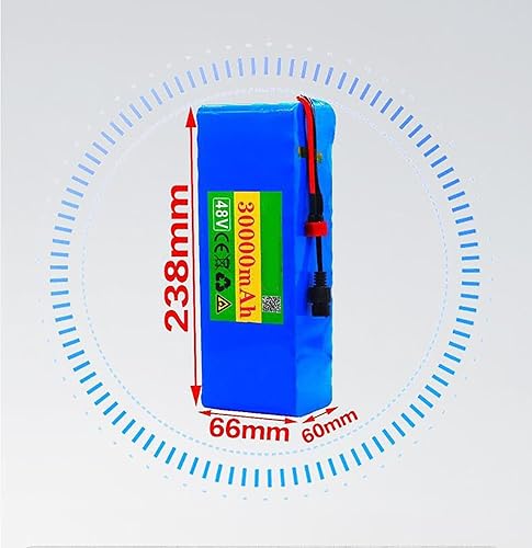 48V batteria agli ioni litio, 48V 30Ah 13S3P batteria scooter elettrico, con BMS + 54.6V caricabatterie, per 350W 500W 750W 1000w E-Bike Electric Bicycle Scooter T - Ysert