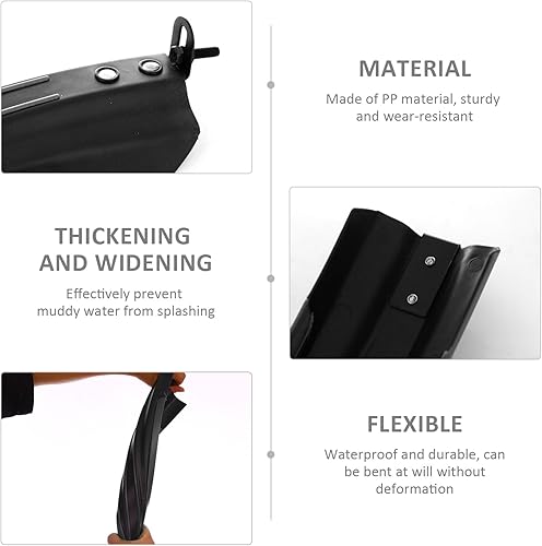 Set di 2 parafanghi neri per bicicletta, parafanghi in plastica, accessori per bicicletta, parafanghi per mountain bike - Ysert