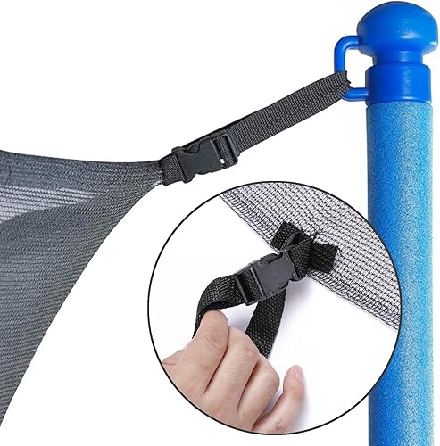 Rete di Sicurezza di Ricambio per Trampolino Rotondo, con Cinghie Regolabili, Cerniera, Fibbia di Protezione (Solo Rete) - Ysert