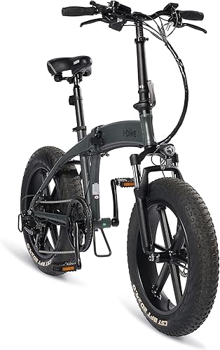 Orso Ita99, Bicicletta Elettrica Ripiegabile Unisex Adulto, Nero, 175.5 x 130.5 x 30.5 Cm - Ysert
