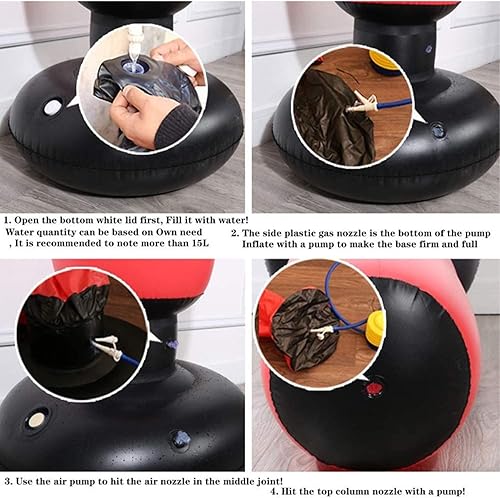 Sacco da Boxe Gonfiabile per adulti Bambini 160 cm,Sacco da Boxe Gonfiabile Tumbler a Colonna per Taekwondo, praticare Karate,per sollievo dallo stress,praticare - Ysert