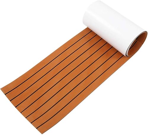 Pavimento per Barca in Schiuma Eva, Pavimento per Barca in Mare Finto Teak Autoadesivo, Tappetino per Ponte Marino per Barca a Motore Camper Yacht Kayak Tavola da Surf - Ysert