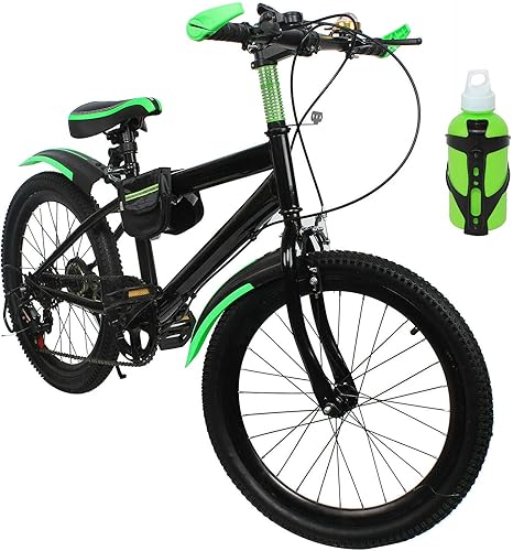 Mountain bike 20 pollici bicicletta per bambini ragazzi mountain bike ragazzi ragazze acciaio al carbonio bicicletta acciaio al carbonio verde - Ysert