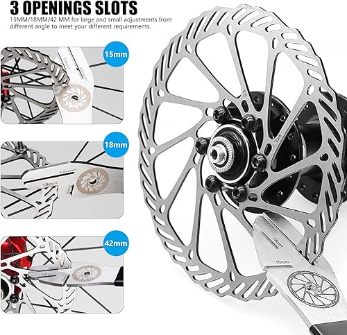 Chiave Disco Freno Bicicletta, Chiave per Freni A Disco, Strumento Allineamento della Bici, Acciaio Inox Addensato, Accessori per Biciclette, per la Manutenzione delle Biciclette - Ysert