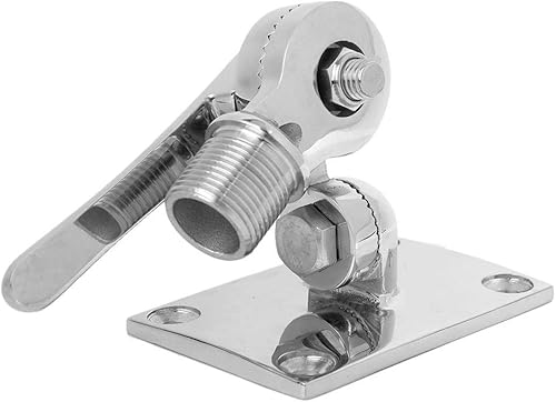 Supporto base regolabile per antenna VHF marino da 38 mm/1,50 pollici per barche - Acciaio inossidabile - Ysert