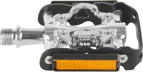 M-WAVE Peasy, Pedale Combinato, Doppia Funzione, Corpo e Gabbia in Alluminio, ASSE CNC Crmo, con Cuscinetti a Sfera industriali. Unisex Adulto, Nero/Argento, Taglia Unica - Ysert