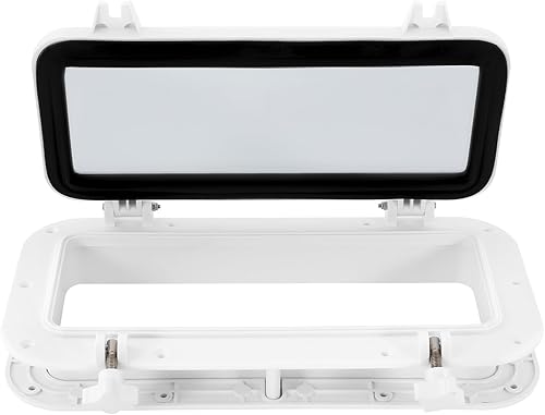 40 x 20 cm oblò finestra rettangolare barche yacht oblò finestra portlight, vetro temperato per barca marina, yacht, vetro temperato, resistente ai raggi UV, per yacht - Ysert