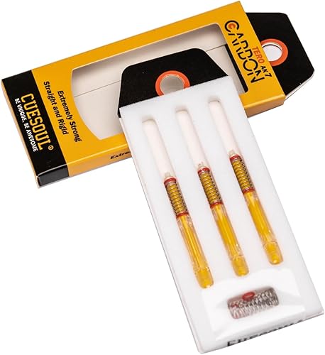 CUESOUL TERO AK7Aste/stelo per Freccette in Carbonio, Sottili, telescopiche a Molla Integrate, Set da 3 Pezzi - Ysert