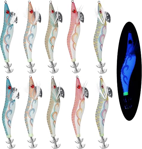 Set di esche da pesca per pesci di tihen, calamid jigs Octopus, esche artificiali, jighaki, acqua salata, esche dure da pesca - Ysert