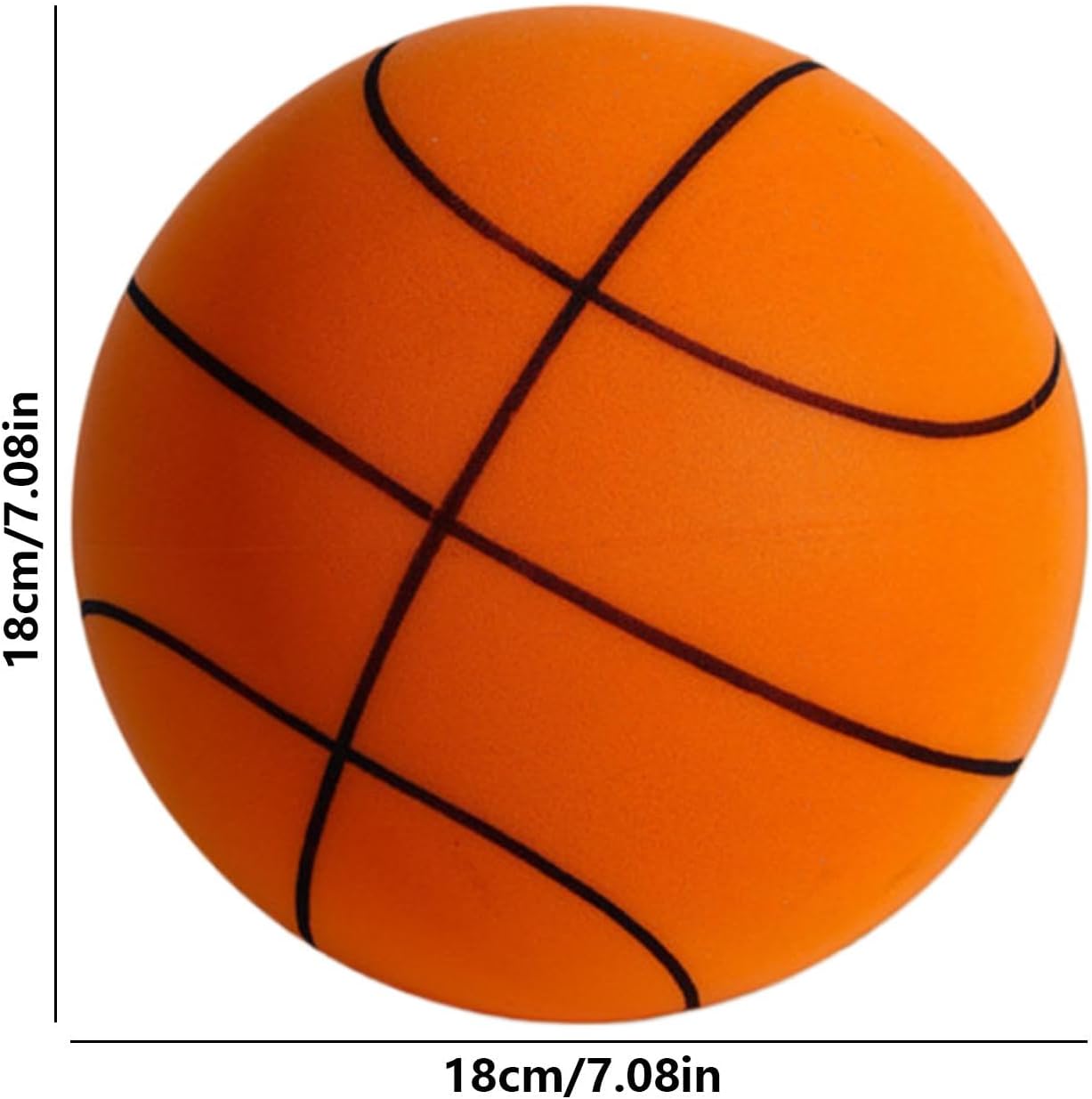 Silent - Canestro da basket in schiuma, 18/21/24 cm, per interni, silenzioso, per interni - Ysert