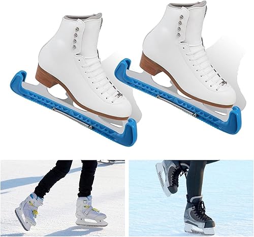 Generico Paralame Pattini da Ghiaccio, Protezioni per Lame per Pattini da Ghiaccio Regolabile, Coperture per Protezioni per Lame per Pattini da Hockey su Ghiaccio in Plastica con Molla - Ysert