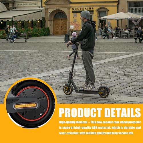 Set di 4 copriruota in plastica con banda riflettente per Xiaomi M365/Pro/Pro2/Essential 1S e adesivi di ricambio per monopattino - Ysert