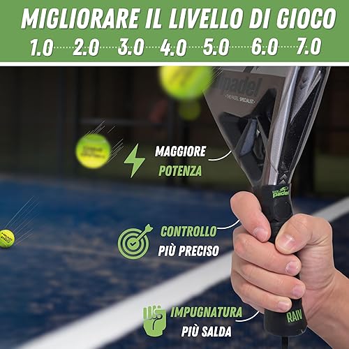 Grip Padel Anti-vibrazione + 4 cinghie in plastica per facilitare l'installazione | Padel Grip Octacore | Accessori Padel Uomo e Donna per portare il tuo gioco al livello successivo - Ysert