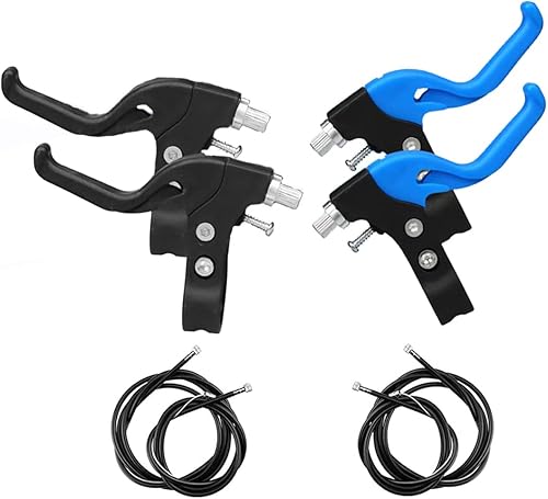 2 Paio Leva Freno della Bicicletta,Maniglia Freno della Bicicletta,per Bicicletta Bici da Strada Bici Pieghevole(Blu+Nero). - Ysert
