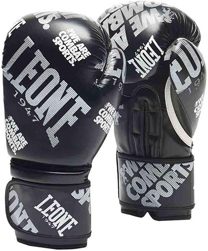 LEONE 1947 W.A.C.S, Guantoni da Boxe Unisex Adulto, Nero, 12oz - Ysert