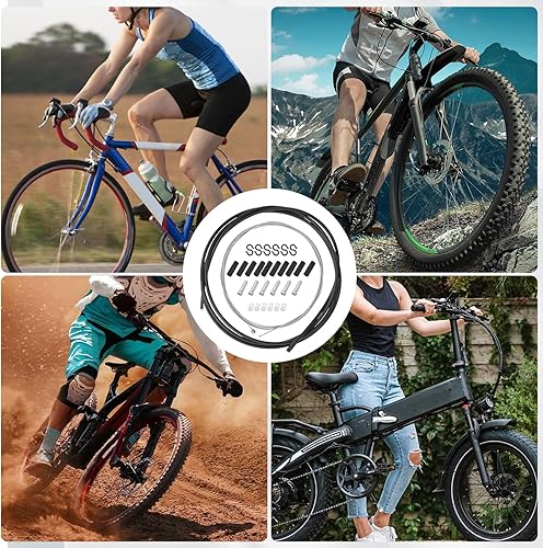 Set Cavi Cambio Bicicletta, Sostituzione Cavo Freno Bici, Kit Universale Cavo Deragliatore di Ricambio, Set Cavo Freno Bici da Strada per Riparazione Mountain Bike - Ysert