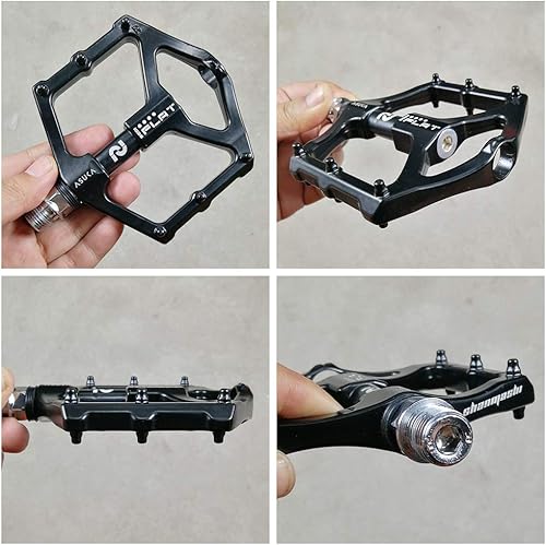 Pedali Antiscivolo in Lega di magnesio Easy MTB/Mountain Bike/Bici da Strada/City Bike/Pedali per Ciclismo/BMX Pedali per Biciclette con Fuso in Acciaio CR-Mo - Ysert