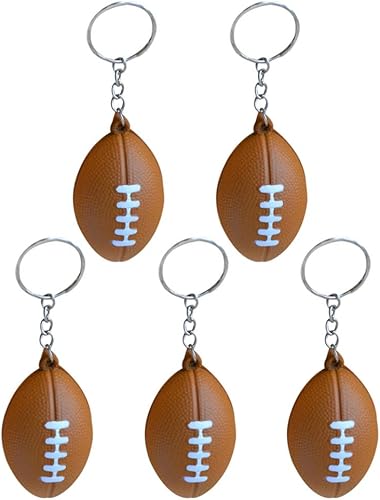 Portachiavi Per Fidanzato 5 pezzi Portachiavi Rugby con Ciondoli Pallone di Rugby Portachiavi Palla Regalo Portachiavi Pendente Decor per Borsa Giallo Compleanno Gadget Portachiavi Da Rugby - Ysert