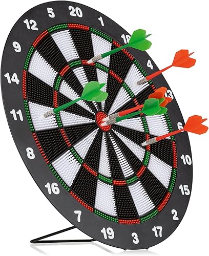 #DoYourDart 180 Fun - Set completo di 6 freccette morbide con punta in plastica, bersaglio classico per principianti e bambini - Ysert