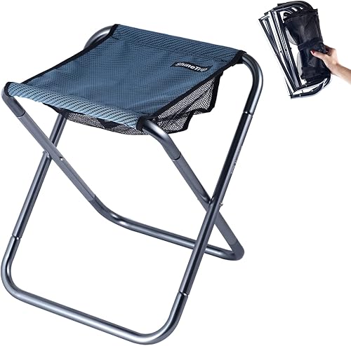 TRIWONDER Sgabello Pieghevole Portabile Campeggio Sedia Pieghevole Leggero Alluminio Seggiolino Richiudibile Sgabello da Pesca Spiaggia Mare Picnic - Ysert
