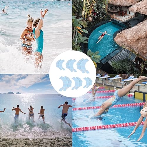 LIMEOW 6 Paio Guanti da Allenamento per il Nuoto, Silicone Nuoto Fettucciato, Pinne per le Mani, Guanti Acquatici, Dita da Allenamento, Pinne da Nuoto Subacquee, per Bambini Donna Uomo (S/M/L, Blu) - Ysert