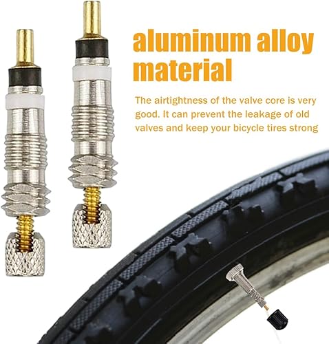 Set di 20 valvole francesi Presta, adattatore per valvola per bicicletta con chiave, inserto per valvola di ricambio per bicicletta, valvola per rimozione pneumatici, vite valvola, tappi per valvole - Ysert