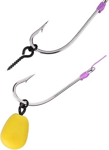 100pcs Boilie Bait Vite Terminale Rig Tackle con Round Link Loop per Carp Fishing Tool - Ysert