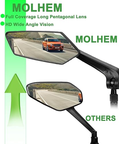 Set di 2 specchietti retrovisori di sicurezza regolabili a 360° per manubrio della bicicletta, vetro HD antiriflesso, resistenti alle vibrazioni e durevoli, universali 21 – 32 mm (mountain - Ysert