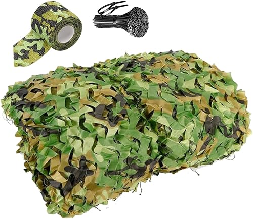 Rete Mimetica Militare Telo Ombreggiante 4x3 3x3 4x5 3x4 6x4 3x5m for Caccia, Protezione Solare, Coperture Auto, Campeggio Schermo della Privacy - Ysert
