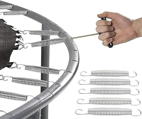 Set di 20 molle per trampolino zincate resistenti in acciaio zincato per un eccellente rimbalzo per trampolino da 14 cm - Ysert