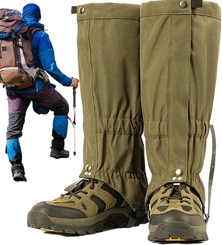 Ghette per le gambe da uomo, Ghette per le gambe regolabili, Scarponi da trekking impermeabili, ghette regolabili per le gambe, Ghette da trekking impermeabili per donna, uomo, sci, ciaspolate - Ysert