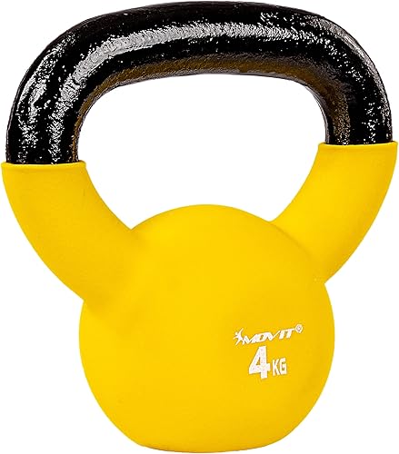 Kettlebell PRO in Ghisa Con Rivestimento in Neoprene - 12 Varianti da 2 a 24 kg, Testato per Sostanze Nocive, Peso a Sfera Oscillante - Ysert