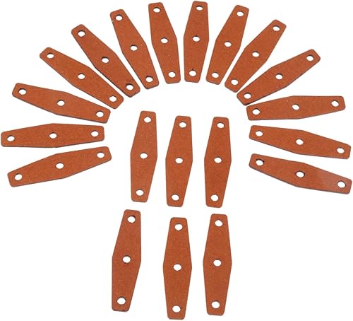 Mgoodoo 5/10/20 pz Marrone Scuro Cuoio Slingshot Sacchetti con Foro Centrale per Caccia All'aperto Catapulte 50x14x8mm - Ysert