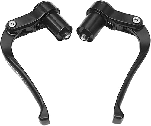 2X Leve del Freno a Bicicletta, Accessorio TT 'estremità a Barra, Barra a Alluminio Nera per Il Triathlon Bici - Ysert